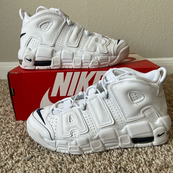 Nike Other - Nike Air More Uptempo White Midnight Navy Grade School GS